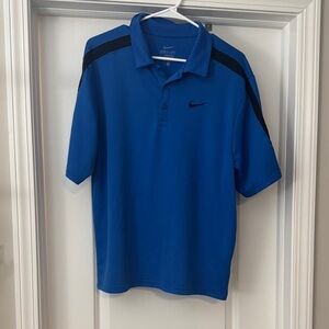 Nike Men's Polo Shirt in Blue and Black